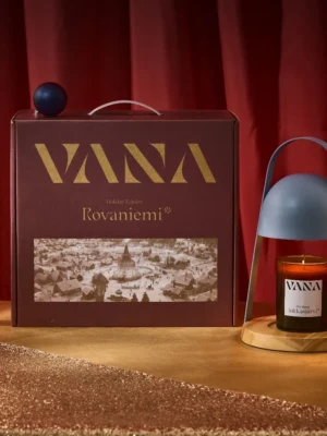 VANA 北歐圓頂款香氛融蠟燈禮盒｜黑/灰－可調光、附燈泡